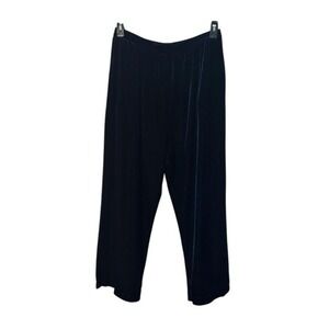 Impressions Lifestyle Women XL Velvet Wide Leg Navy Blue Loungewear Pants Y2K